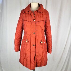 BETSEY JOHNSON Burnt Orange Down Puffer Coat – sz L